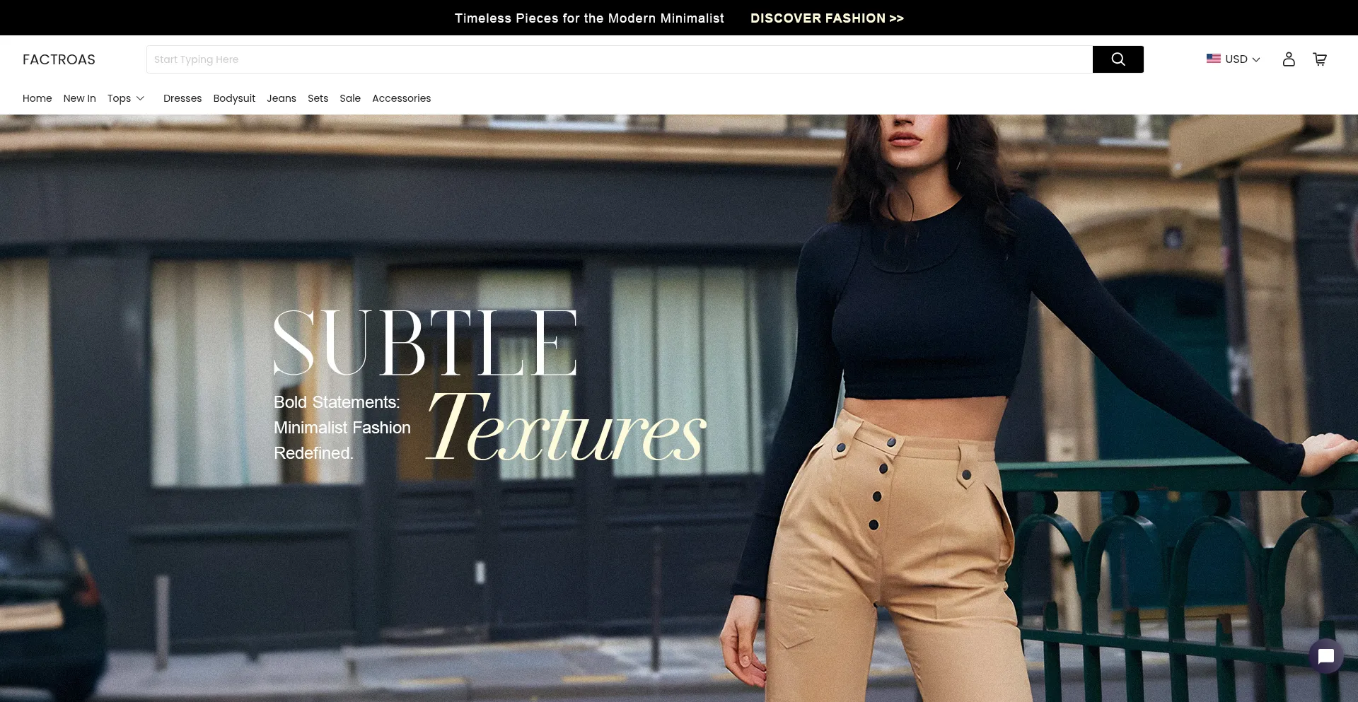 Website screenshot of Factroas.com