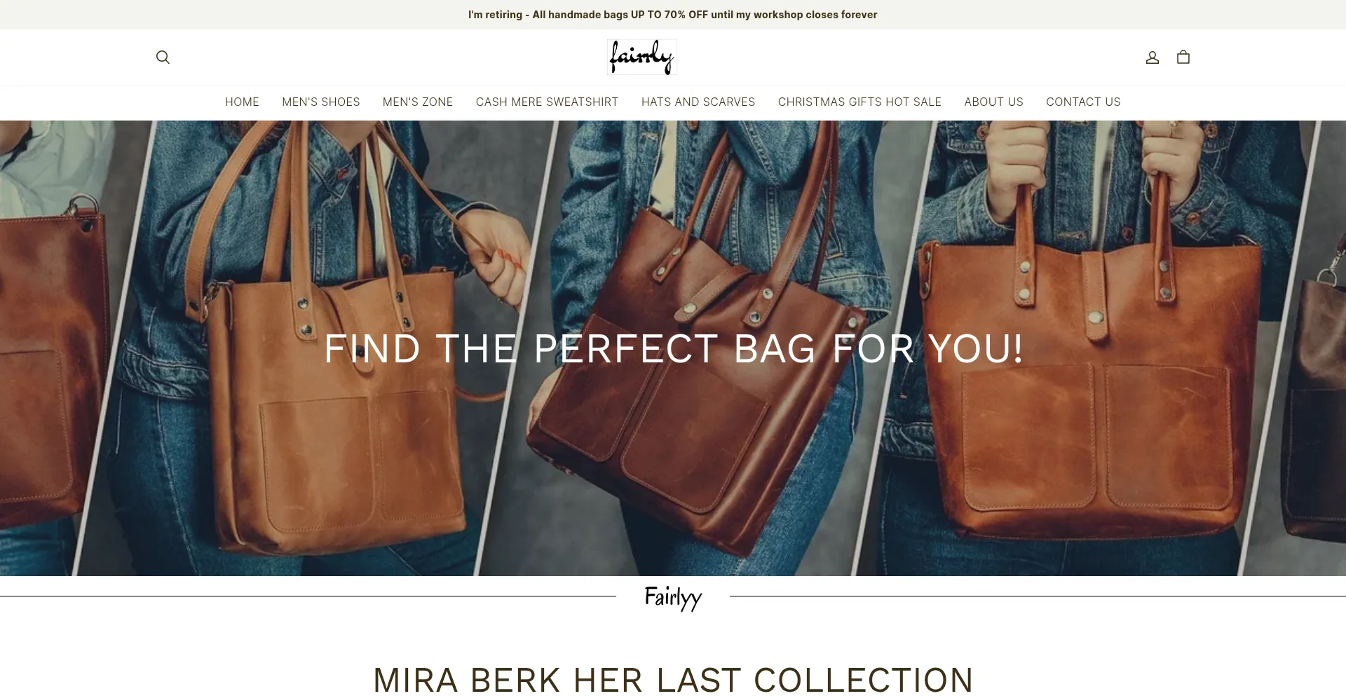 Website screenshot of Fairlyy.com