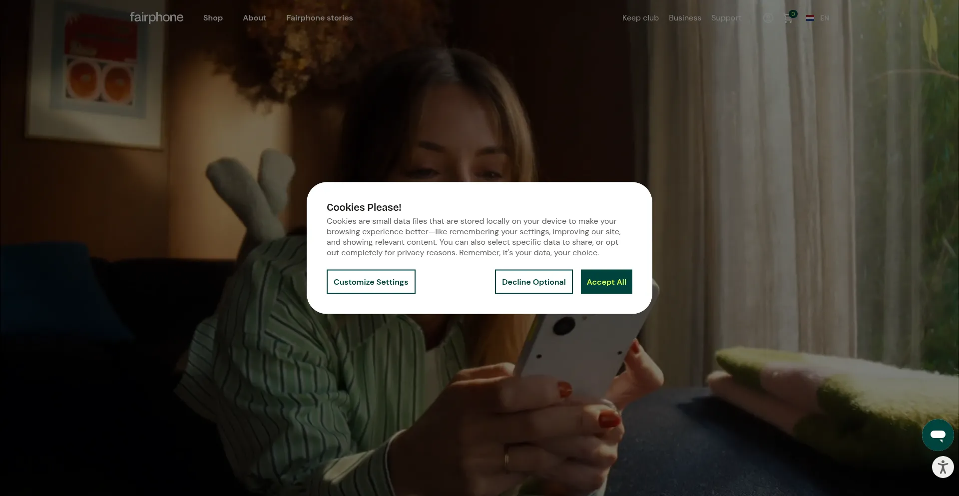 Fairphone.com Screenshot