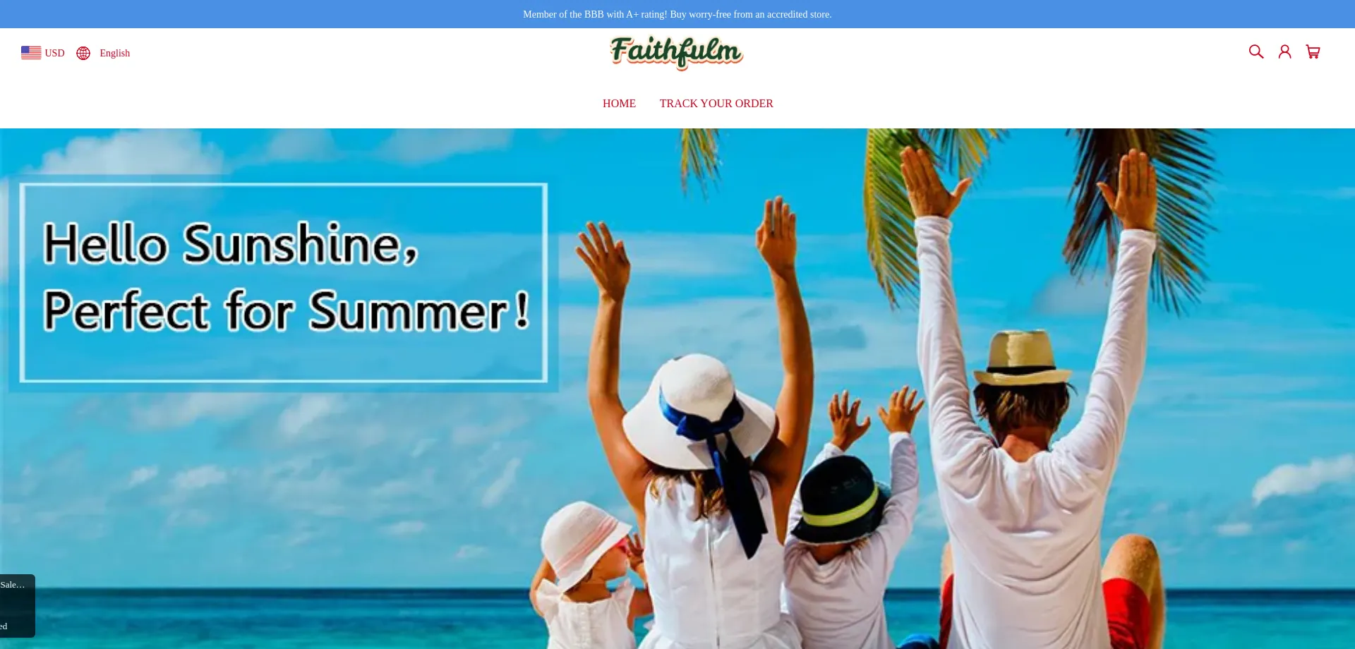 Website screenshot of Faithfulm.com