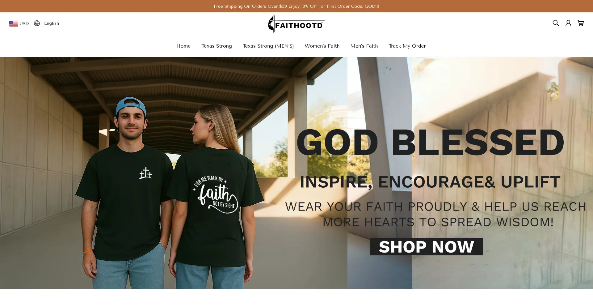 Website screenshot of Faithootd.com
