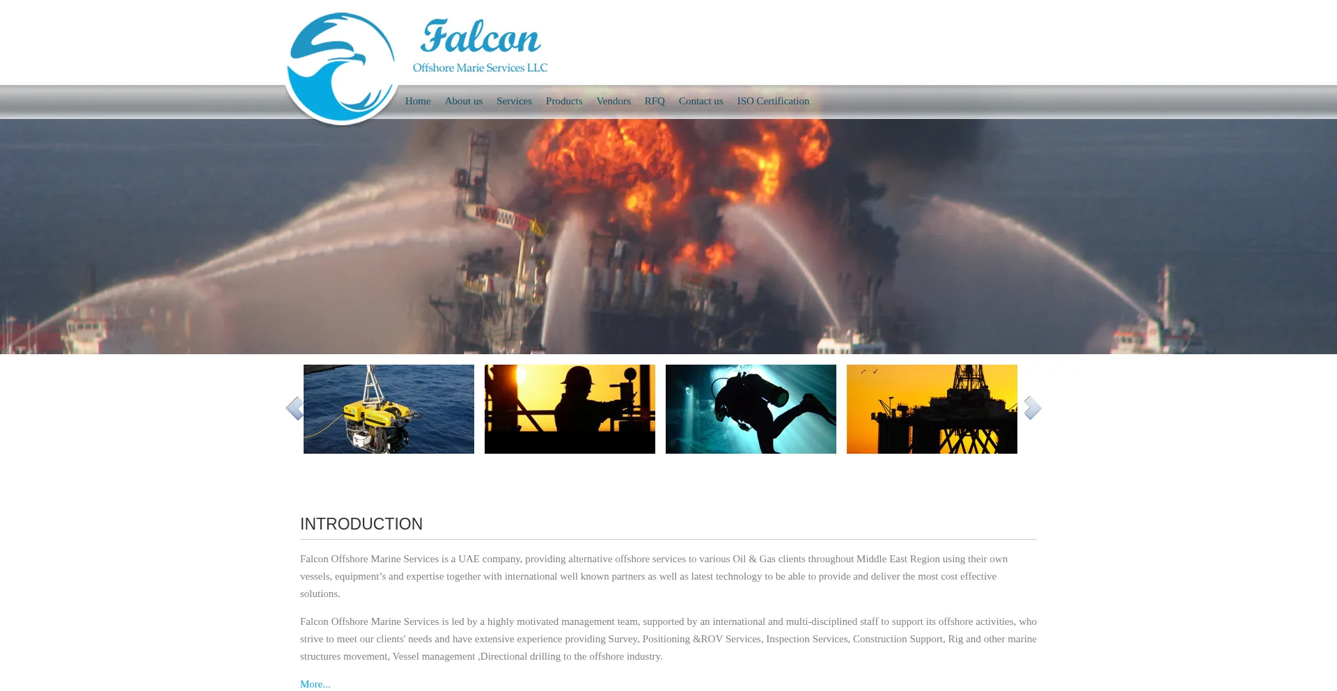 Website screenshot of Falconoffshore.org