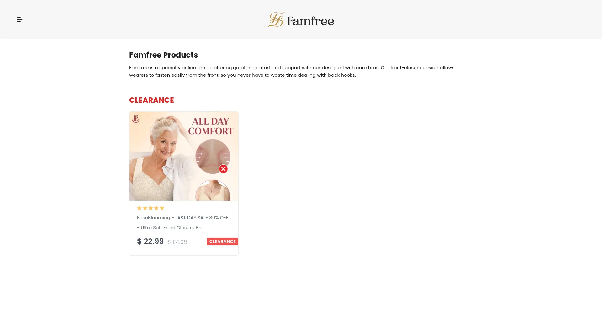 Famfree.com Screenshot