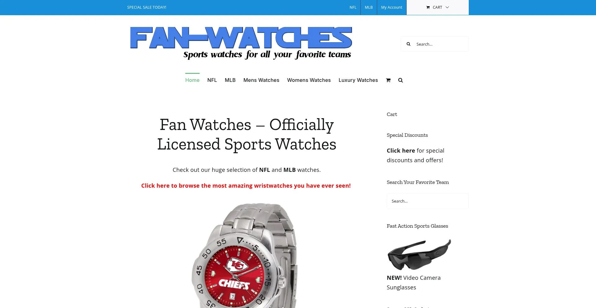 Website screenshot of Fan-watches.com