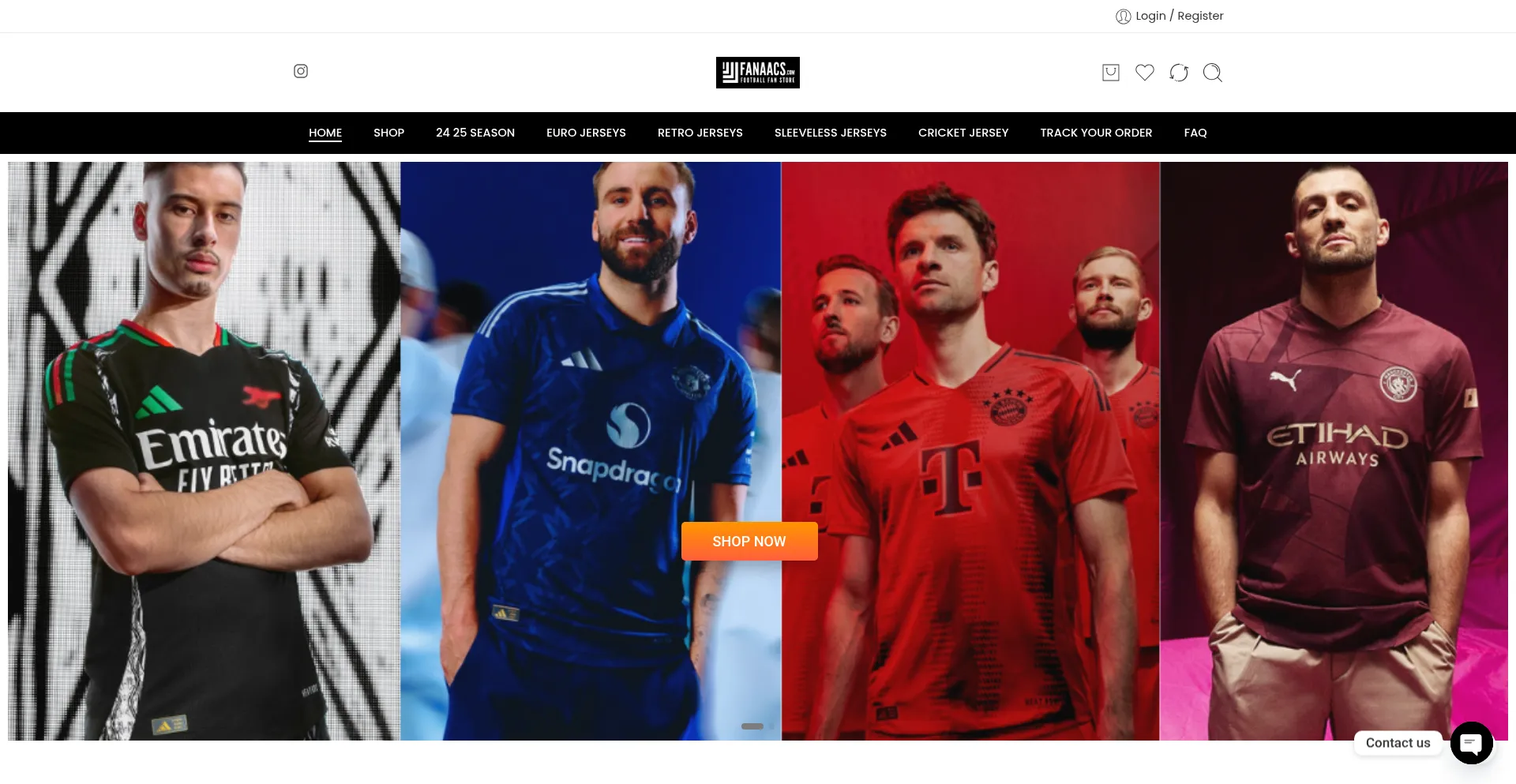 Website screenshot of Fanaacs.com