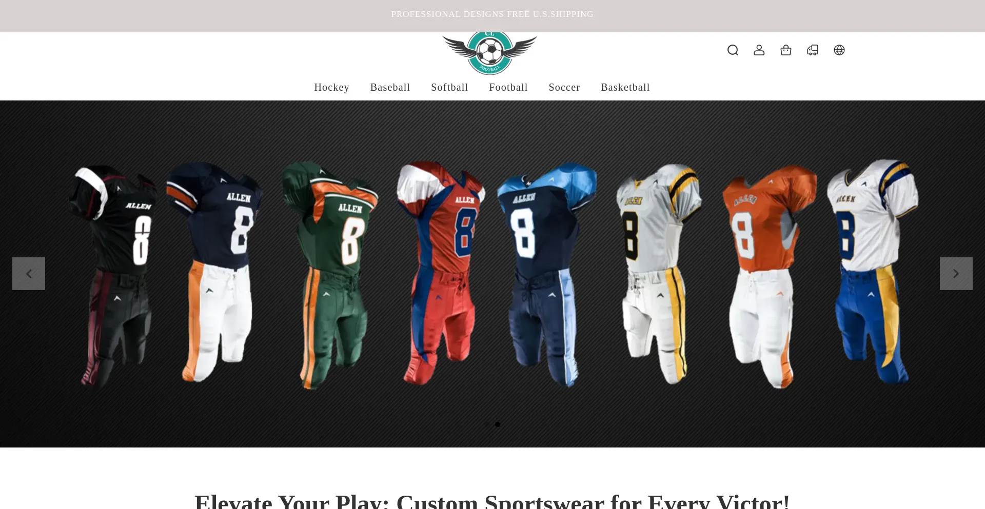 Website screenshot of Fanatickits.com