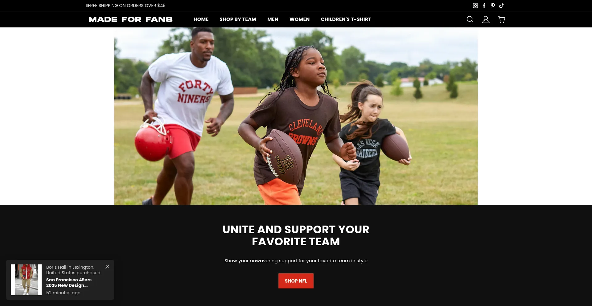 Fanaticsball.com Screenshot