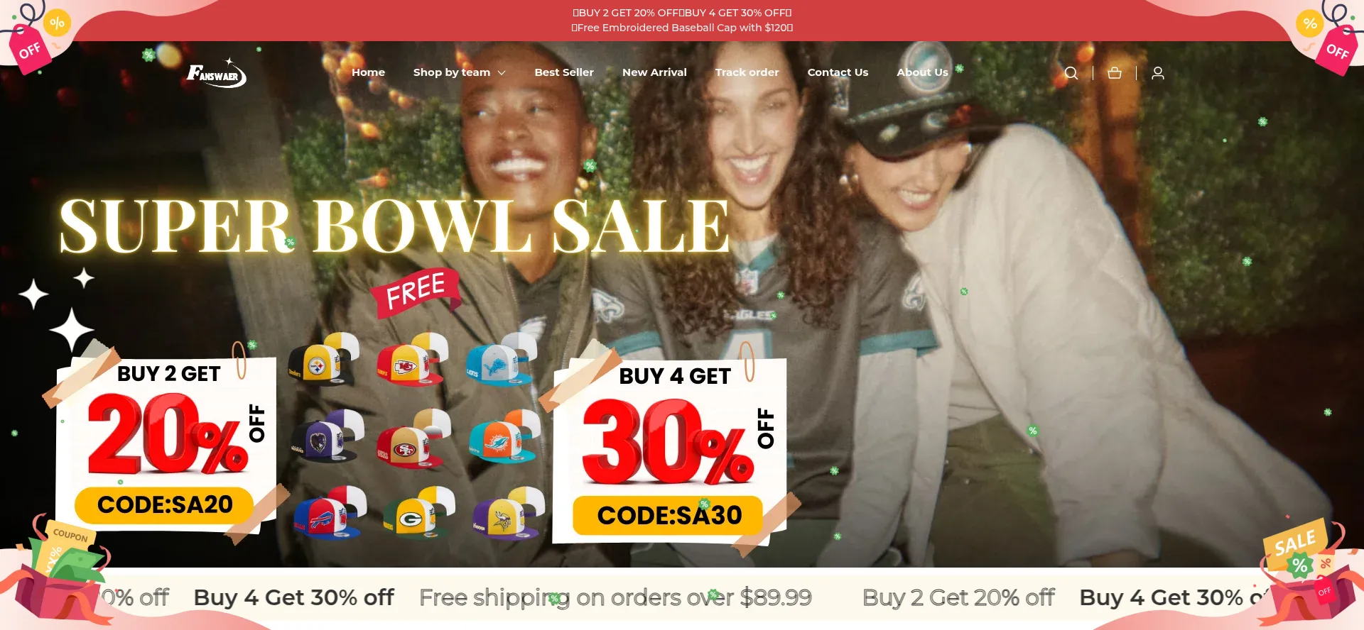 Website screenshot of Fanswear.shop
