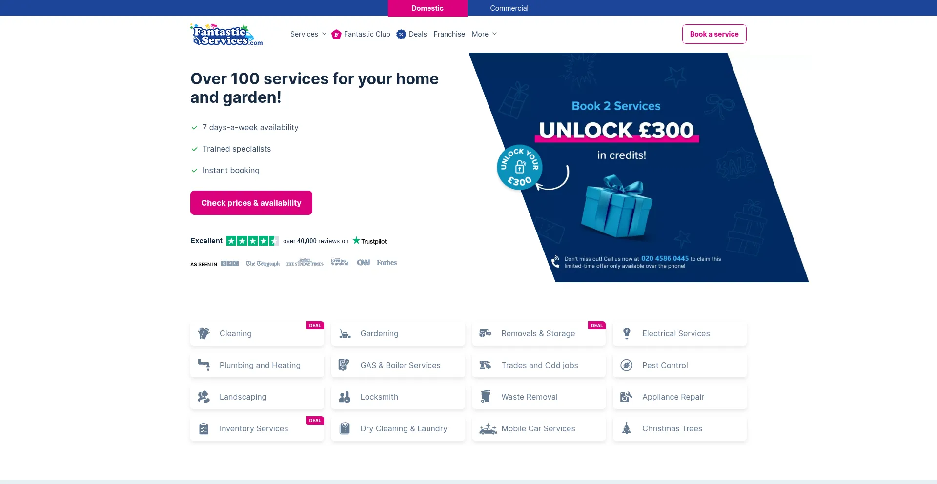 Fantasticservices.com Screenshot