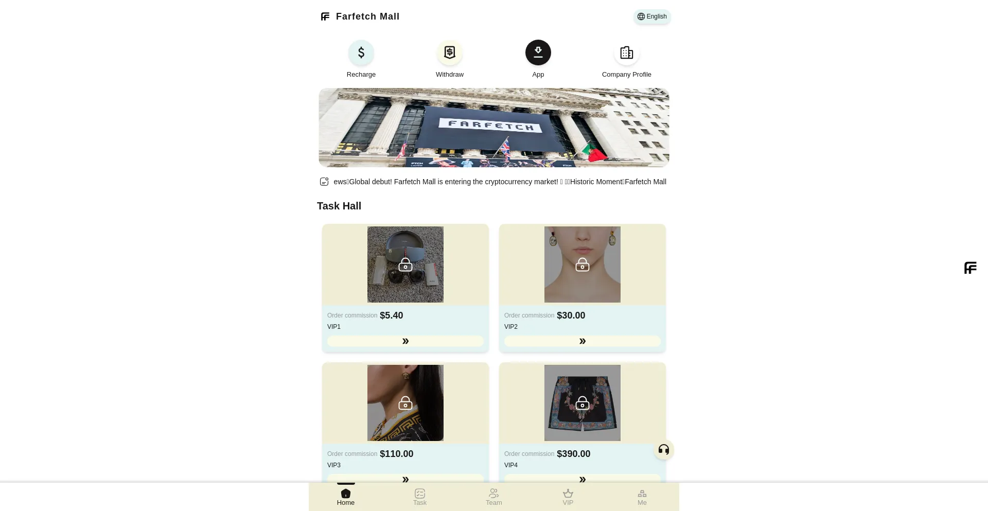 Website screenshot of Farfetchmall.com