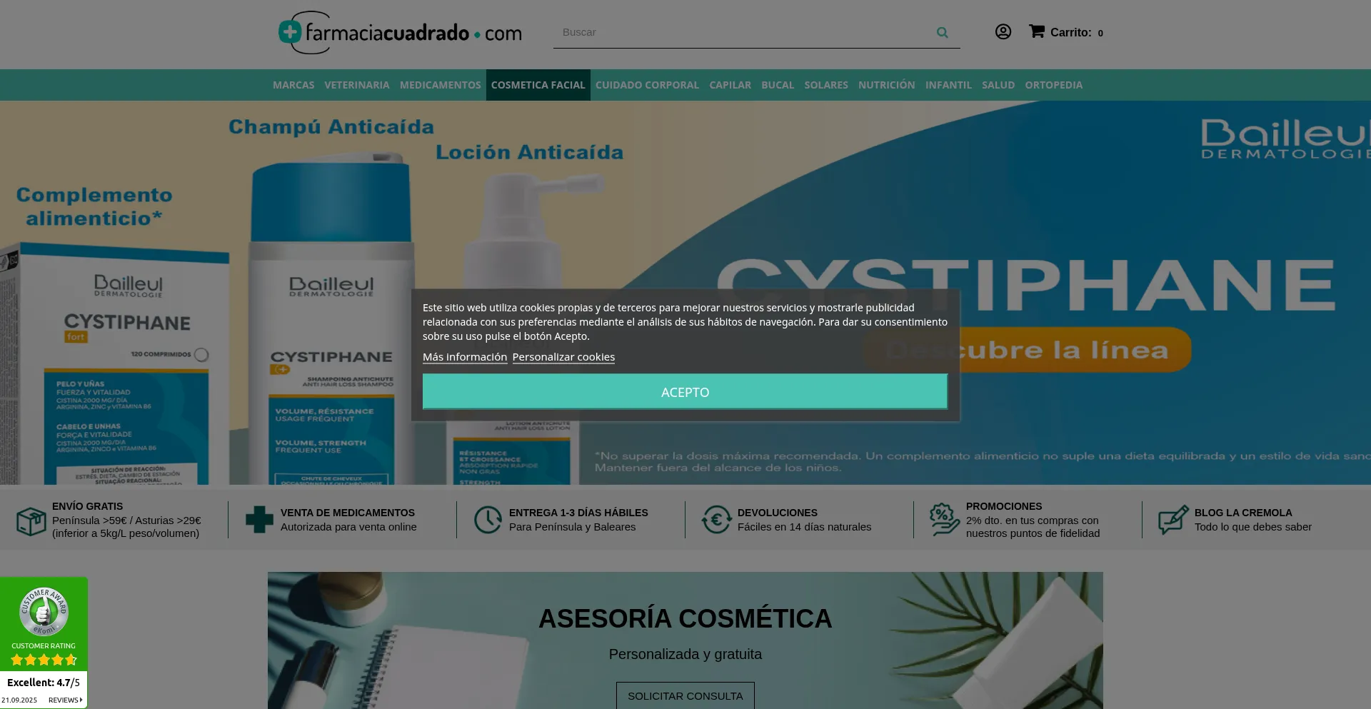 Farmaciacuadrado.es Screenshot