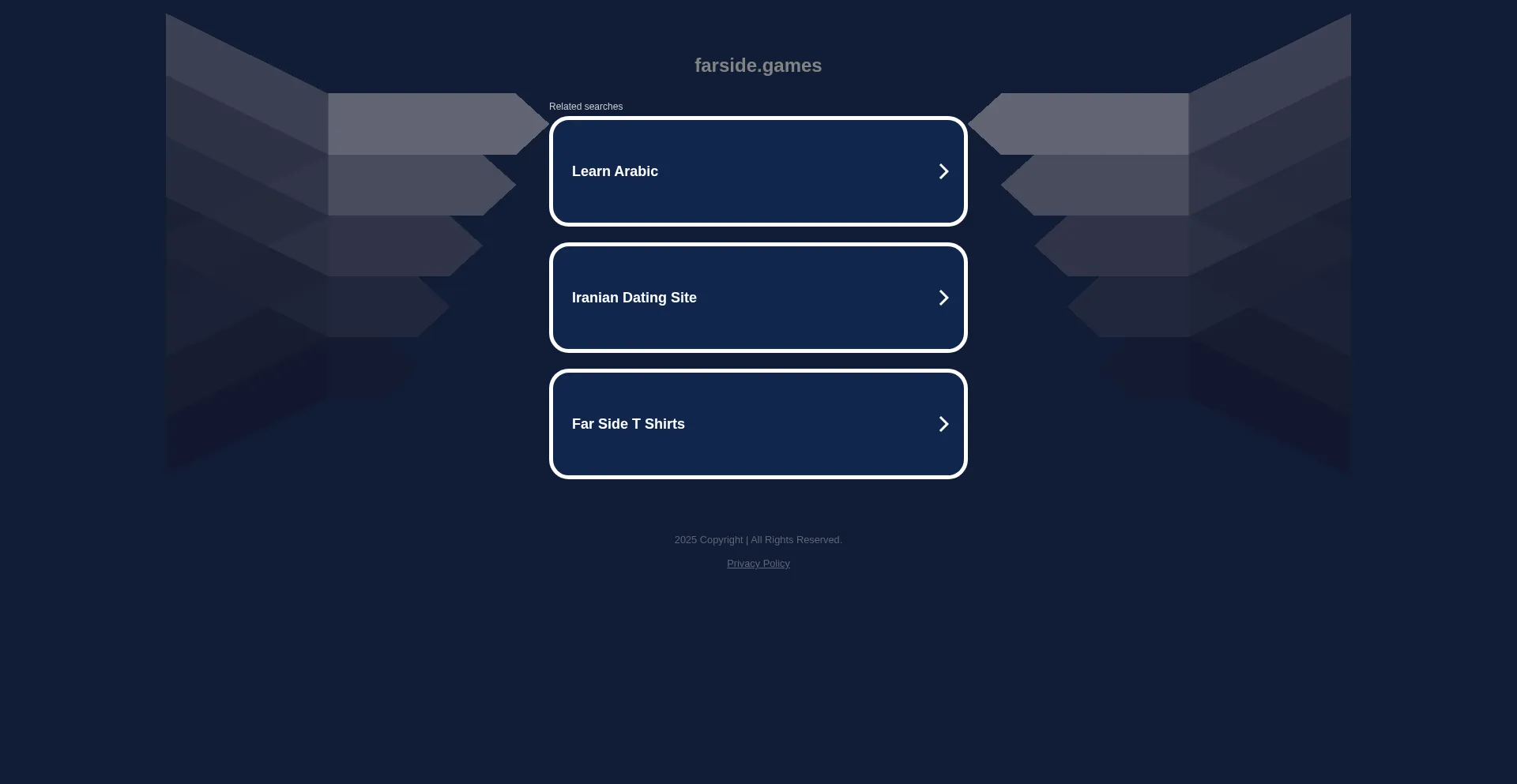 Website screenshot of Farside.games