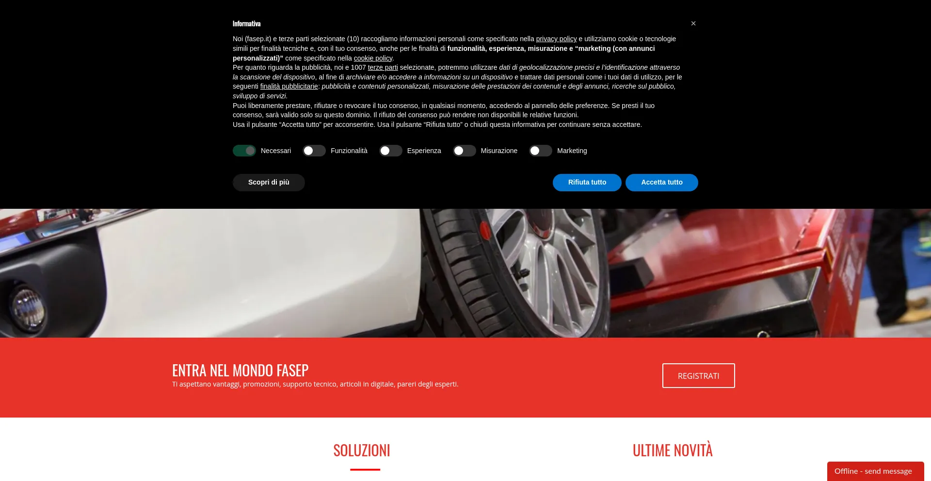 Website screenshot of Fasep.it