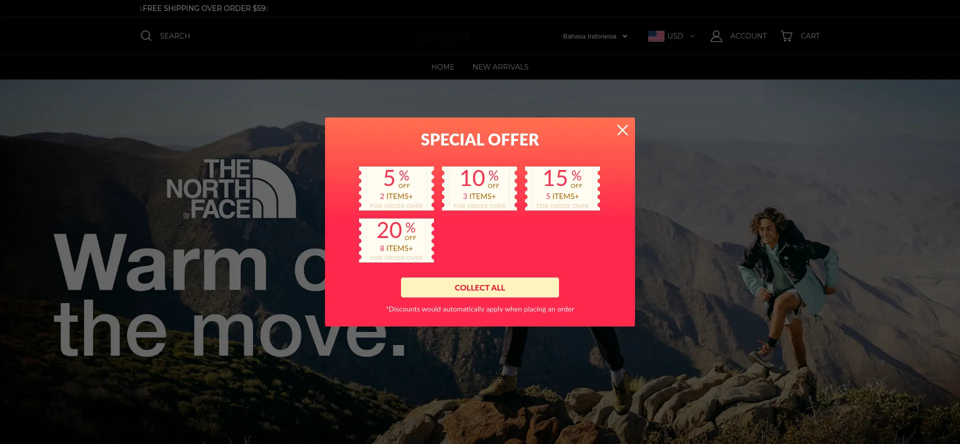Website screenshot of Fashionnel.shop