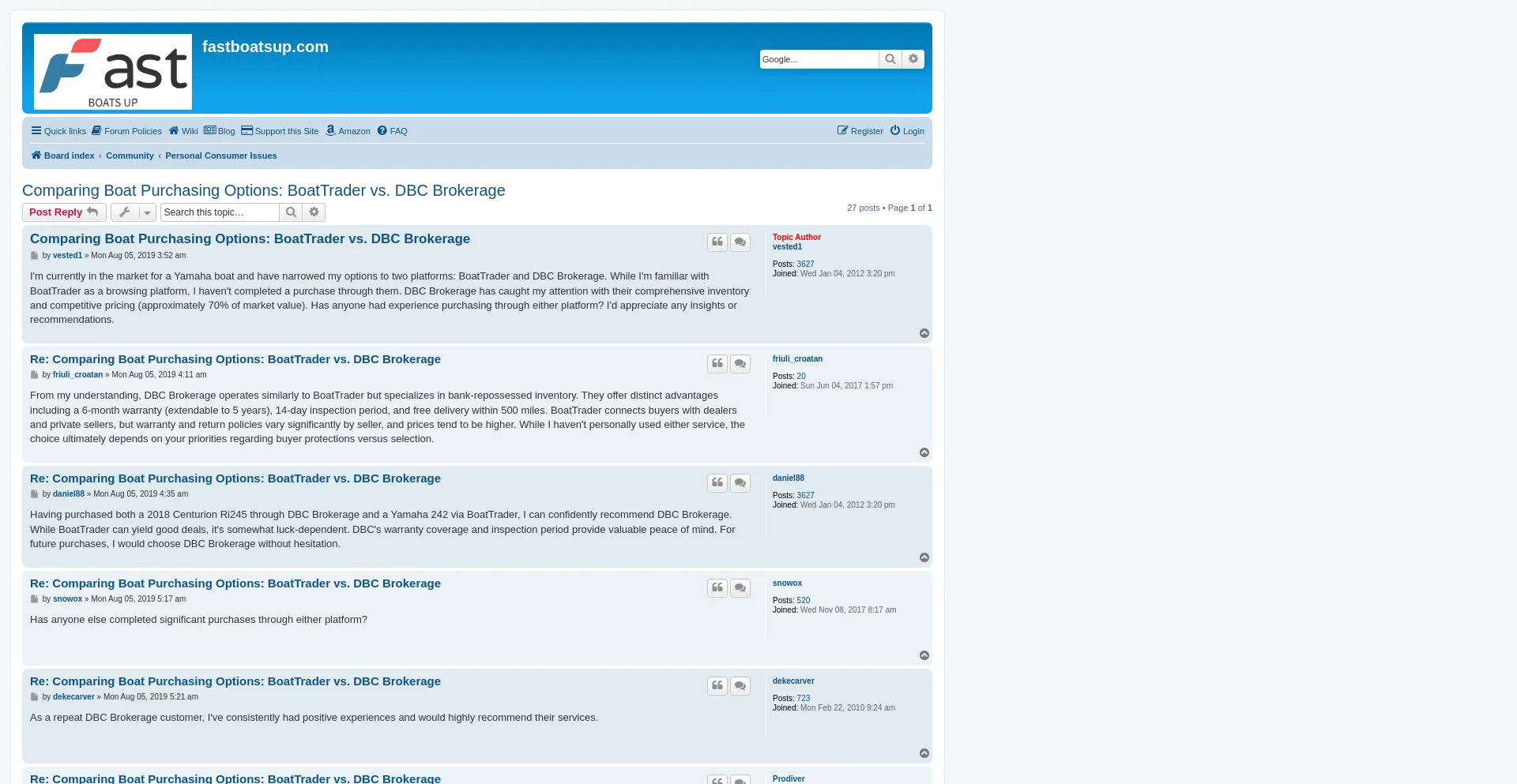 Website screenshot of Fastboatsup.com