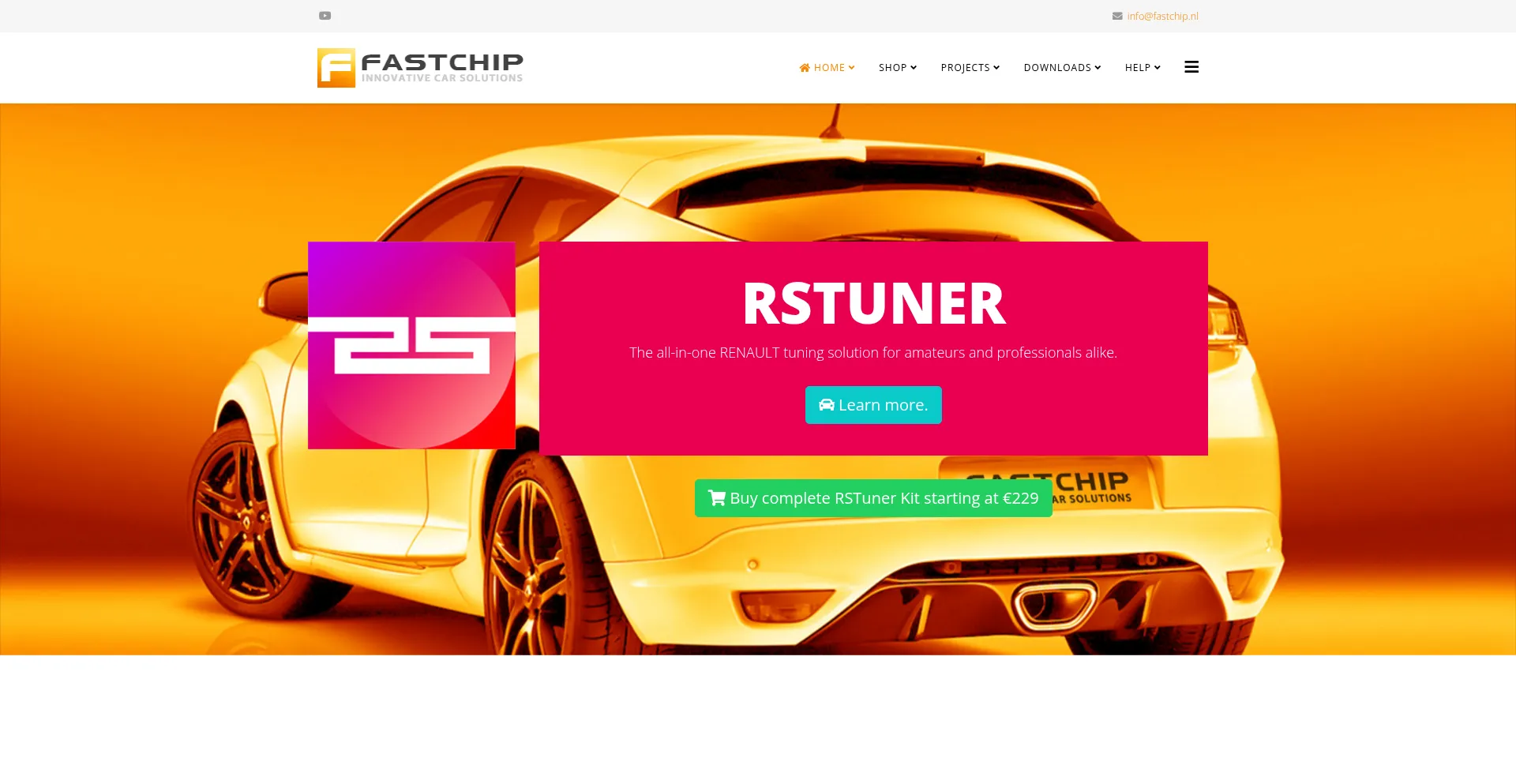 Website screenshot of Fastchip.nl