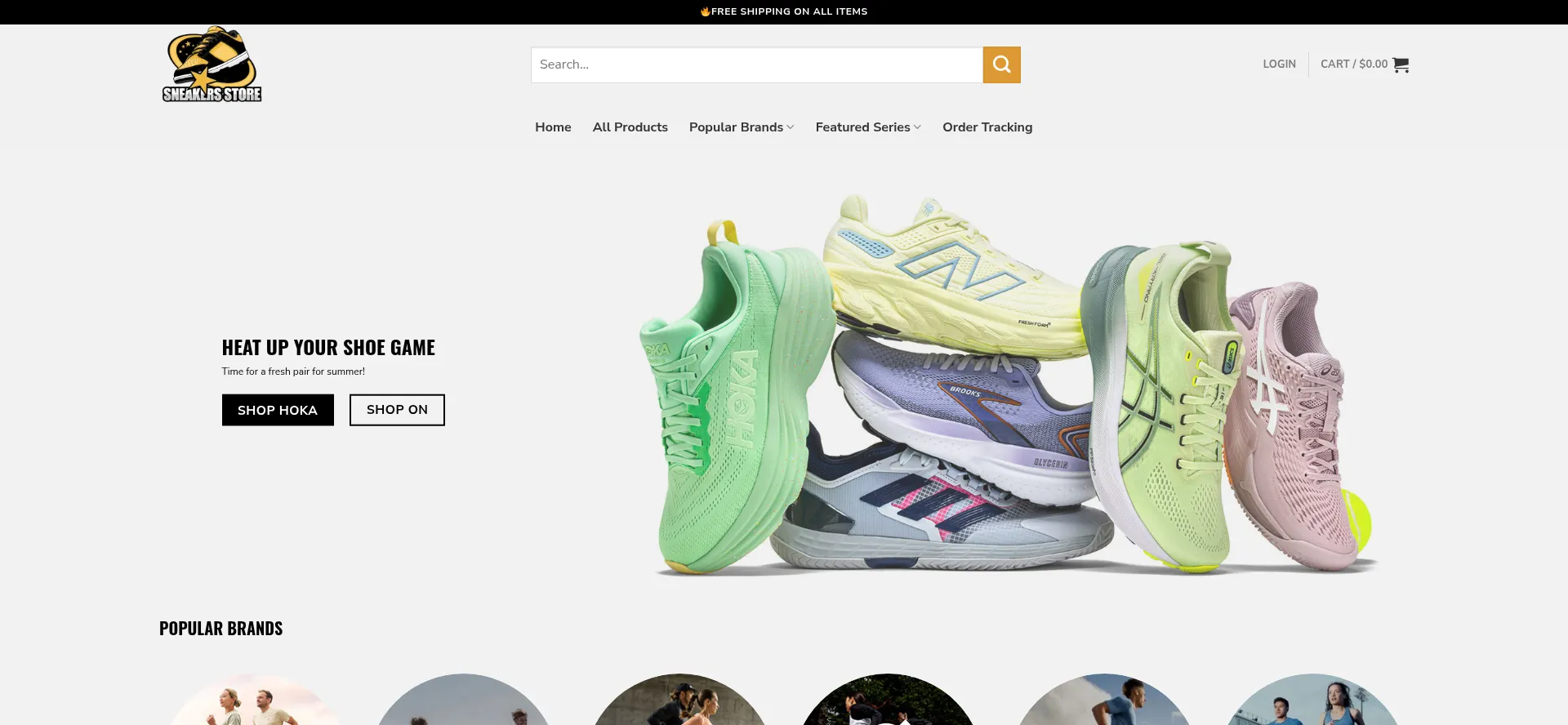Website screenshot of Fastrunner.shop