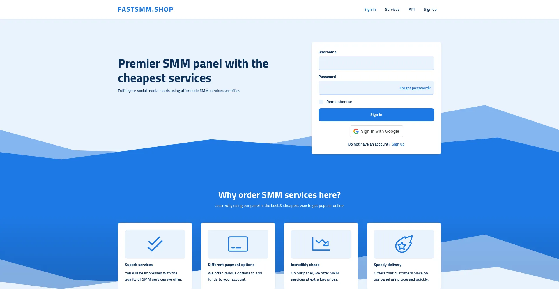 Fastsmm.shop Screenshot