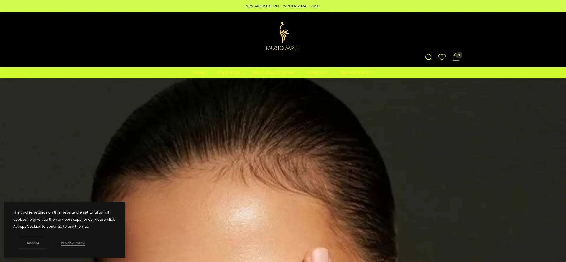 Website screenshot of Faustosarlie.shop