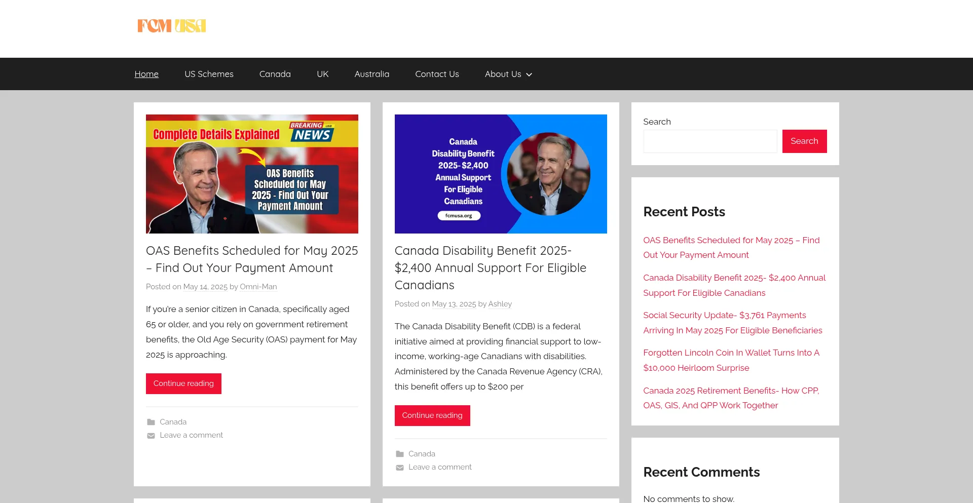 Website screenshot of Fcmusa.org