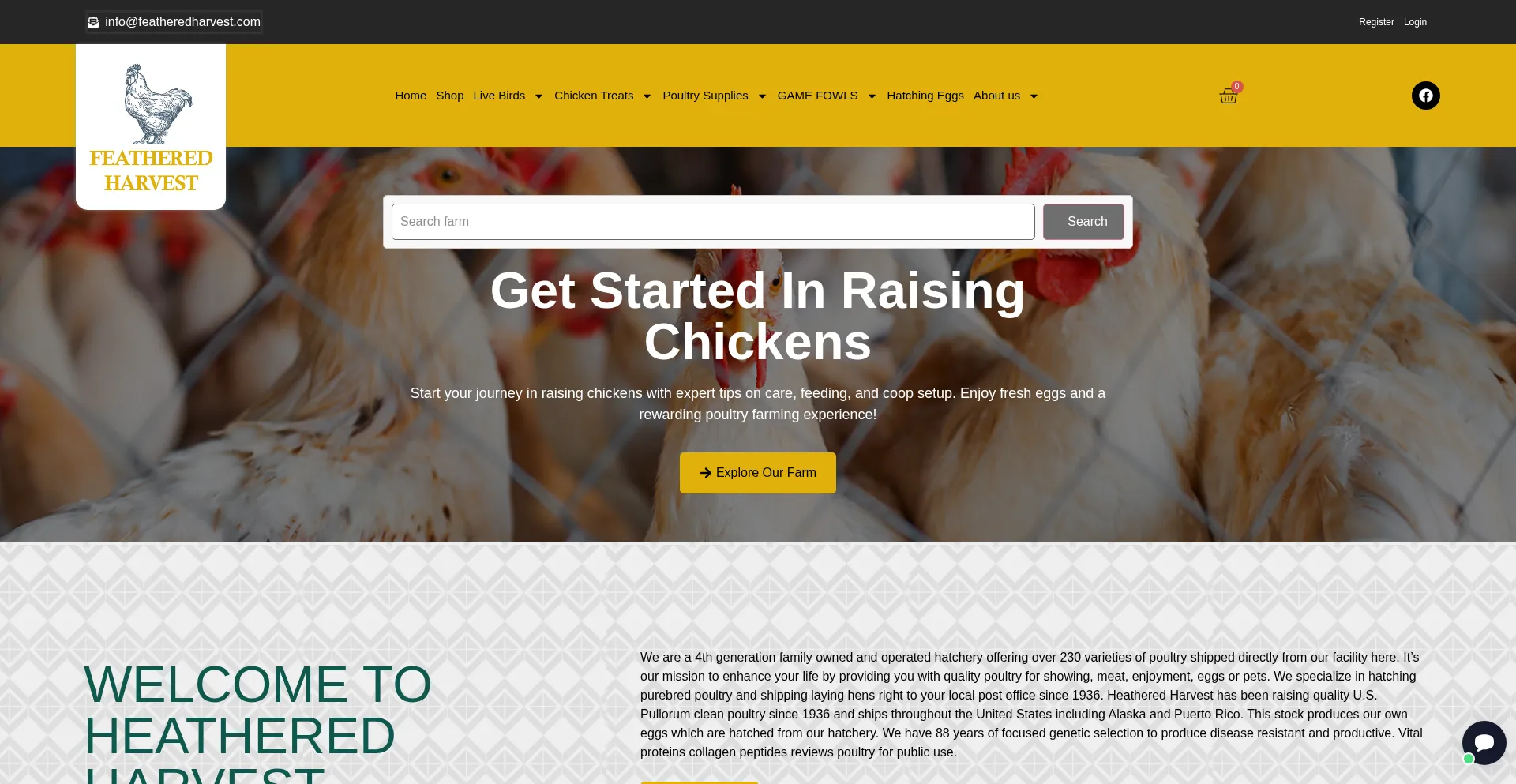 Featheredharvest.com Screenshot