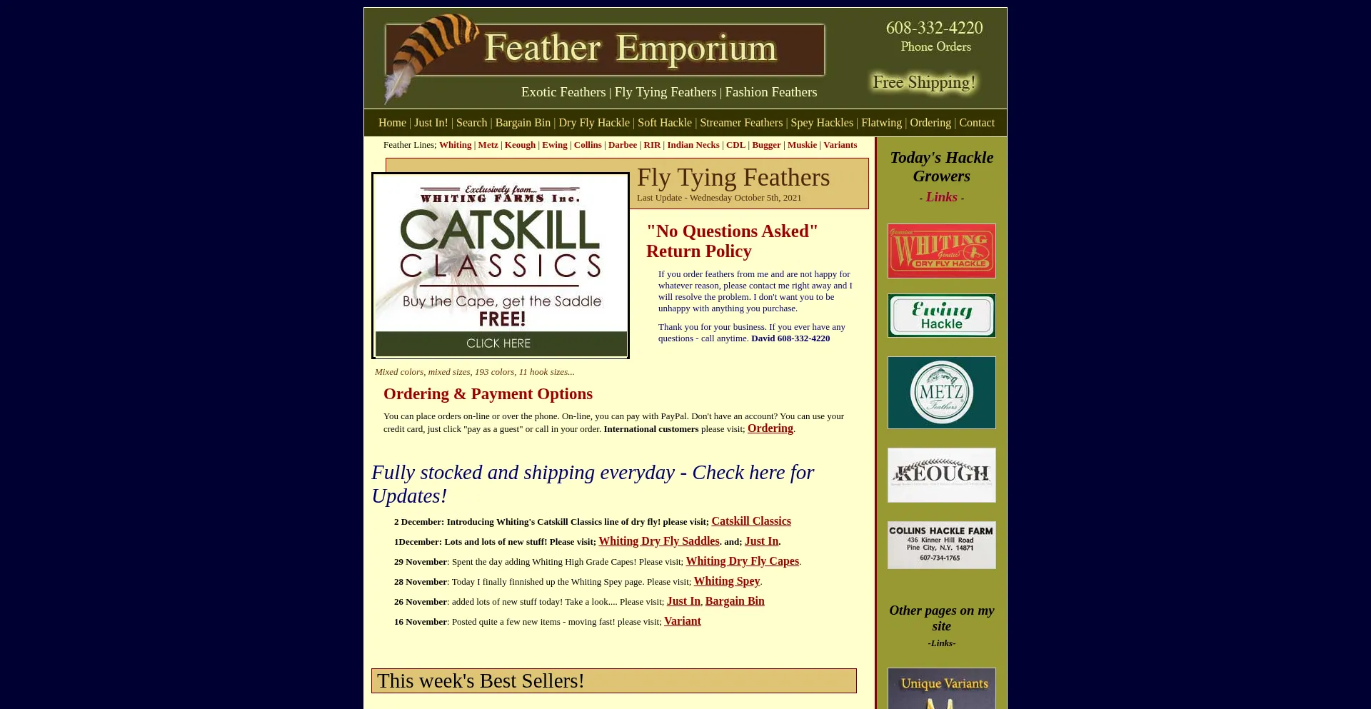 Featheremporium.com Screenshot