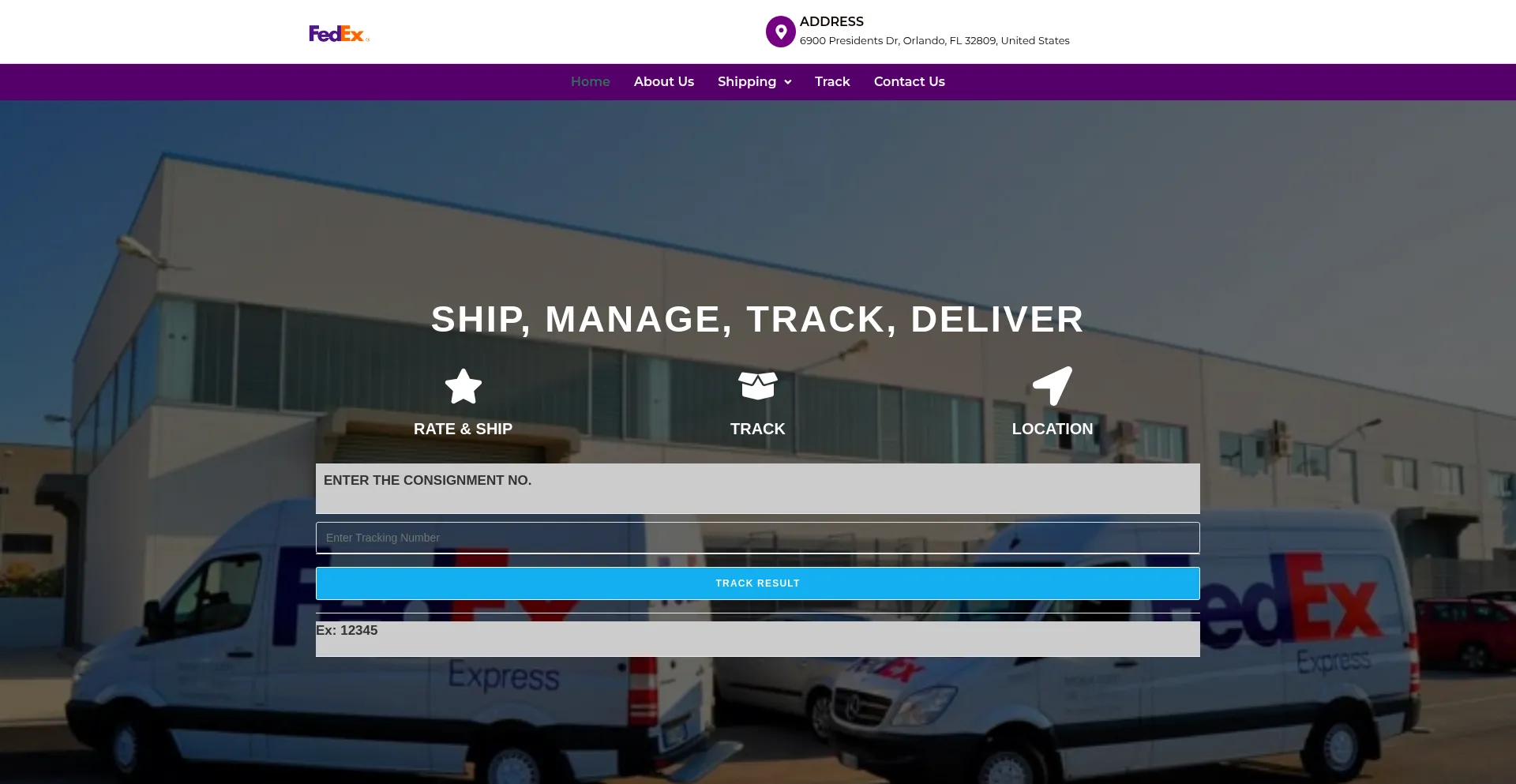 Website screenshot of Fedexu.com