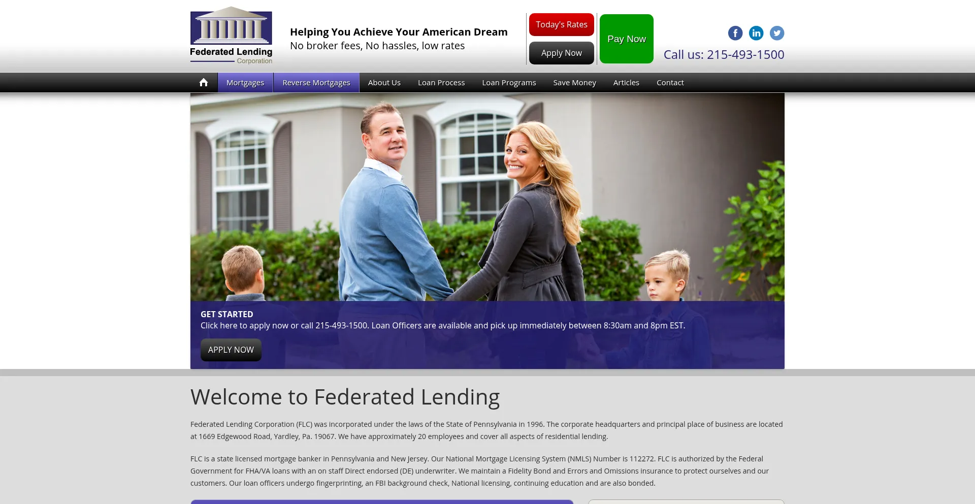 Fedlend.com Screenshot