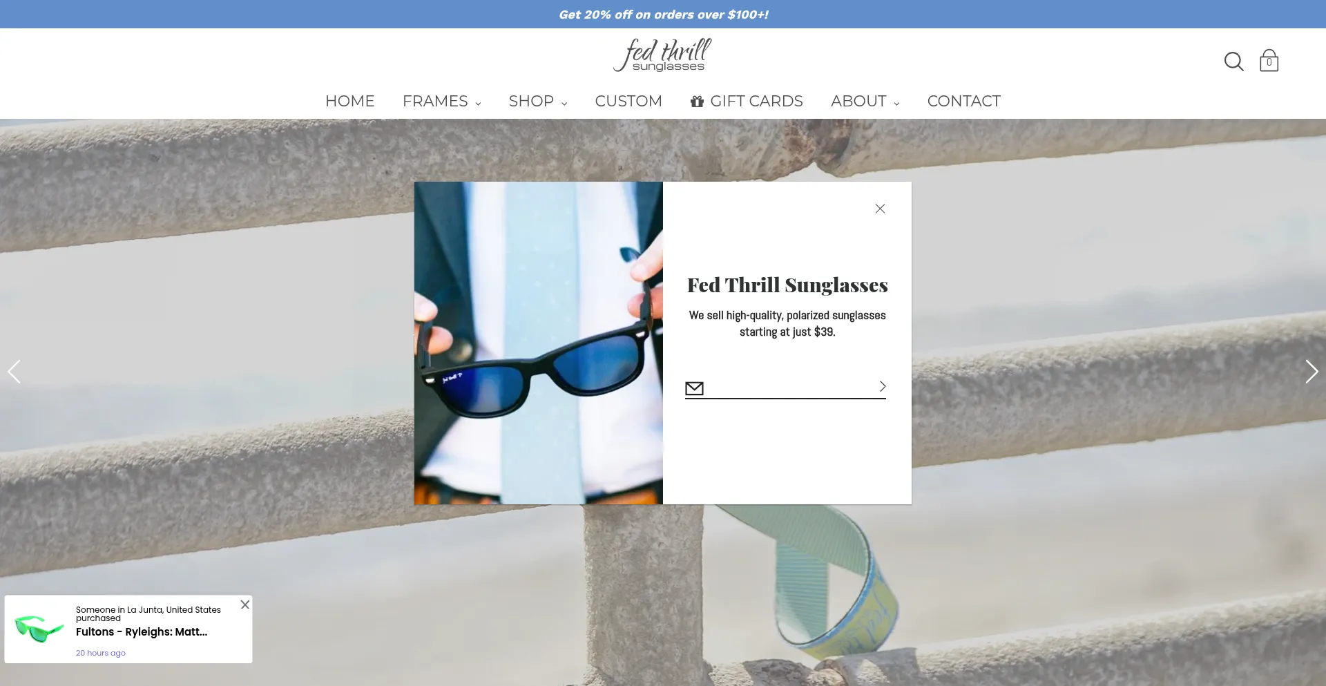 Website screenshot of Fedthrill.com