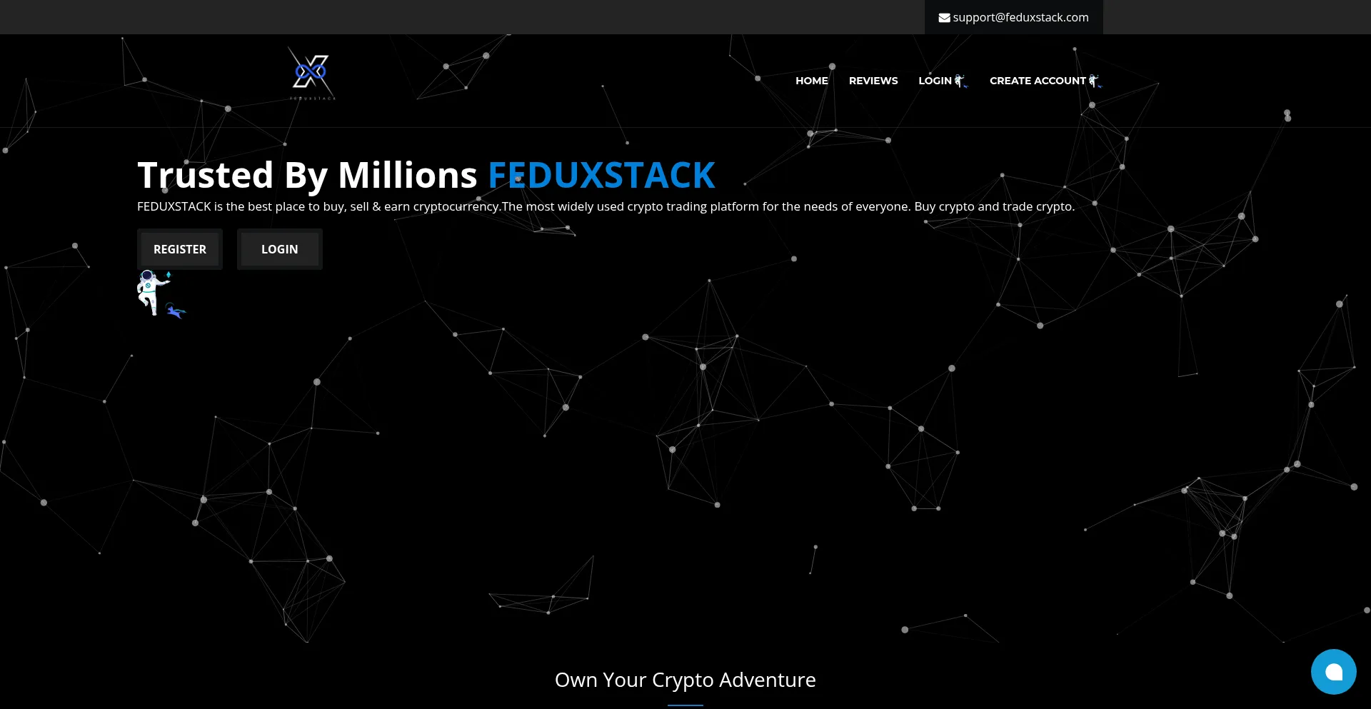 Website screenshot of Feduxstack.com