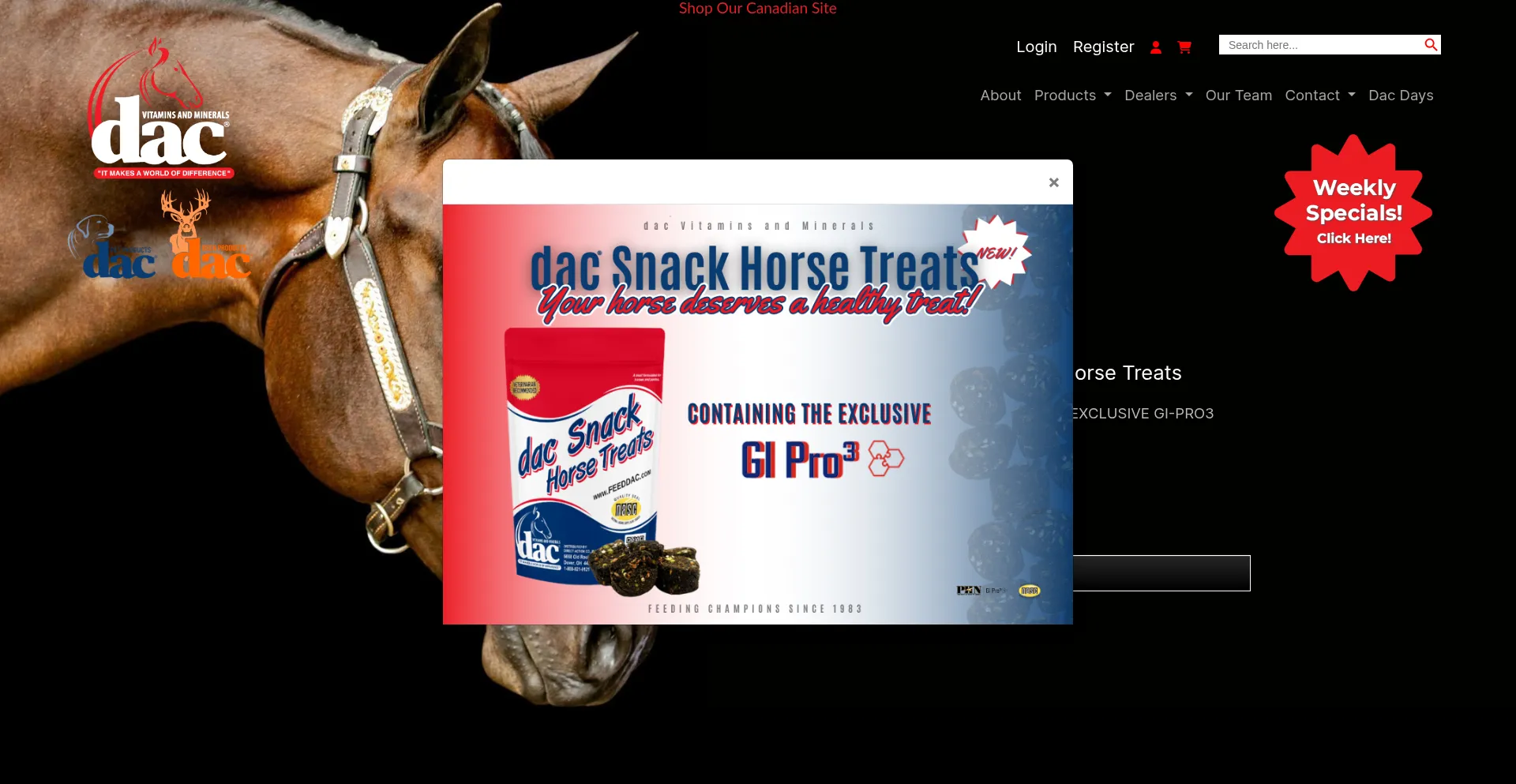 Website screenshot of Feeddac.com