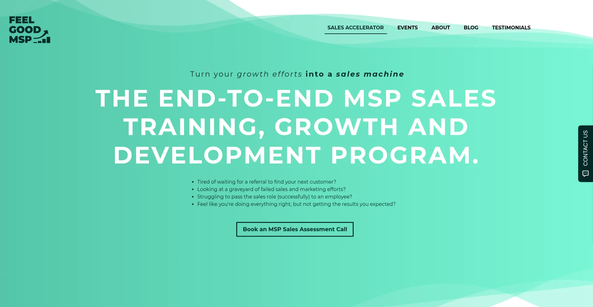 Website screenshot of Feelgoodmsp.com