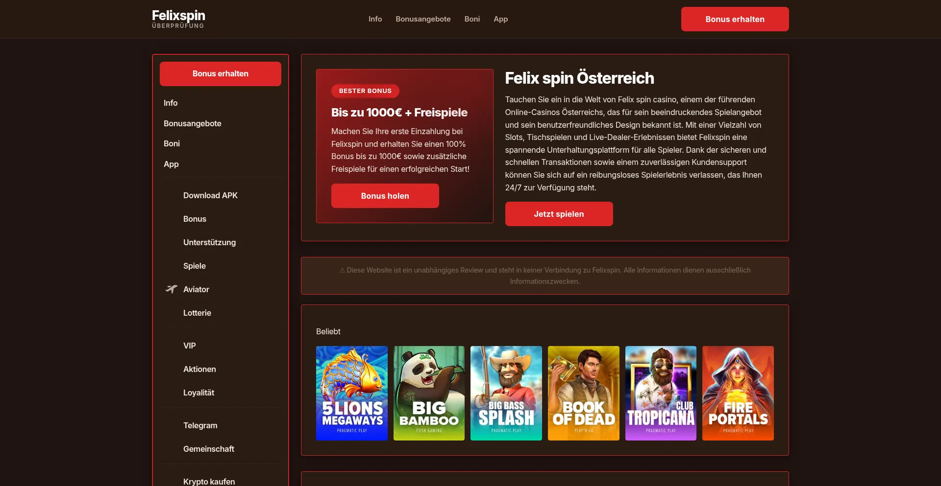 Felixspinosterreich.com