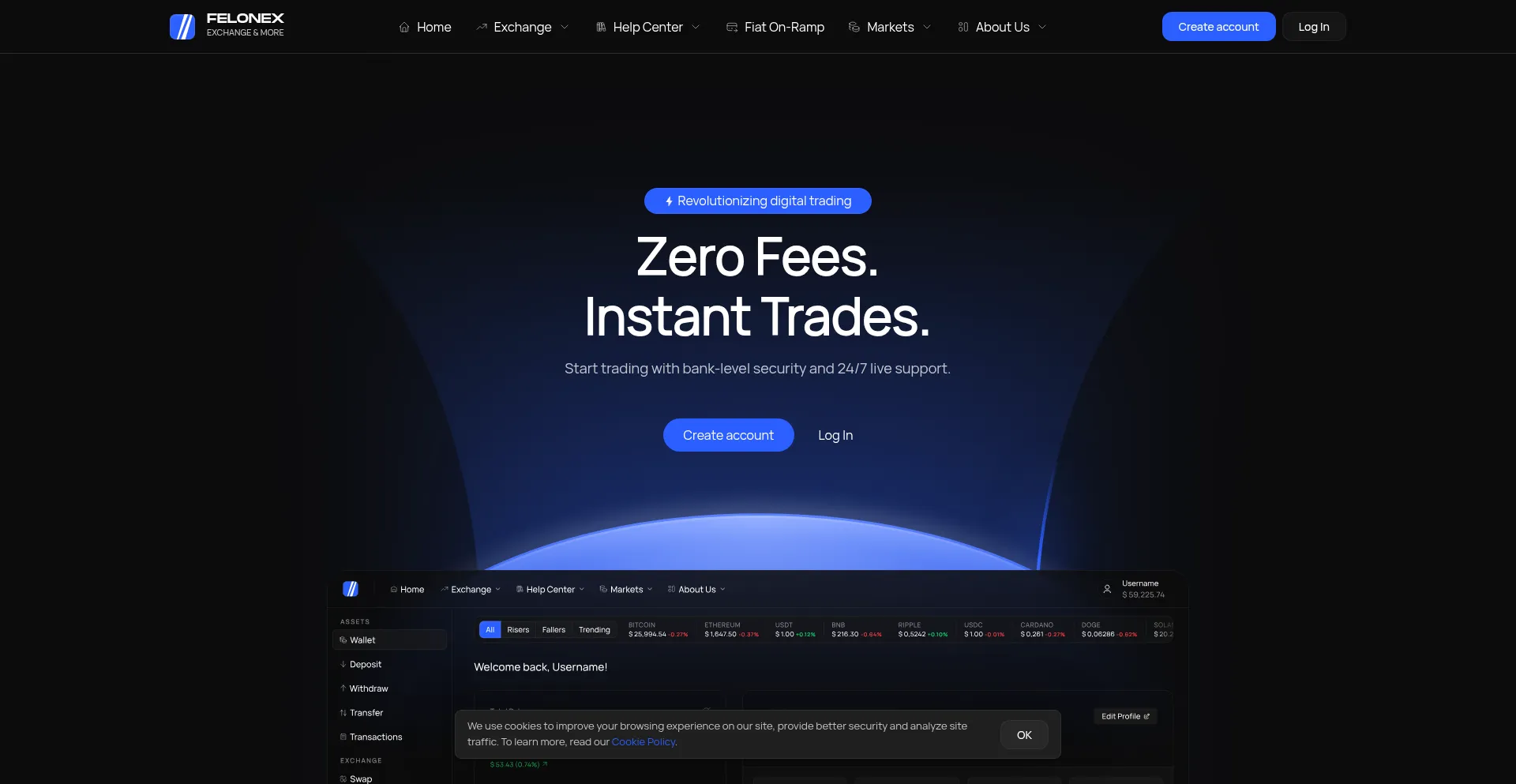 Website screenshot of Felonex.com