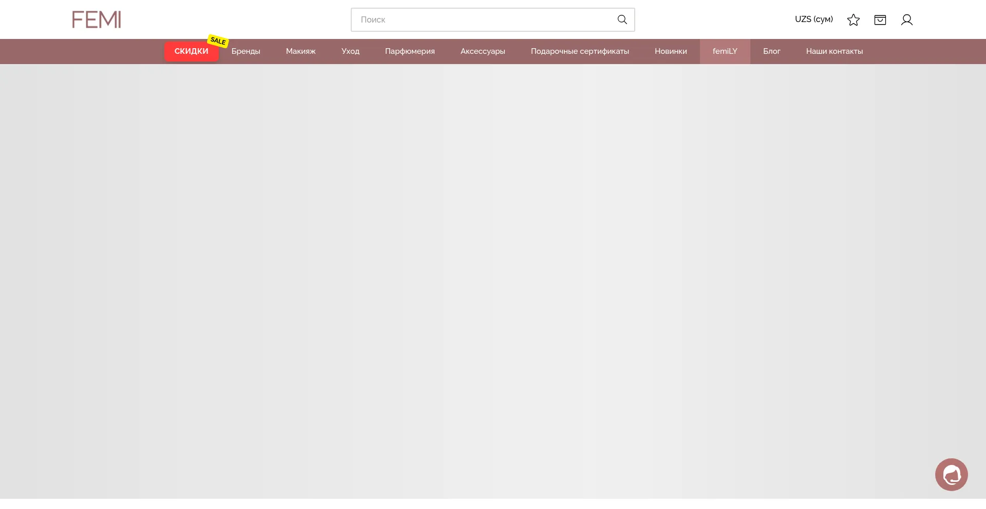 Website screenshot of Femi.uz