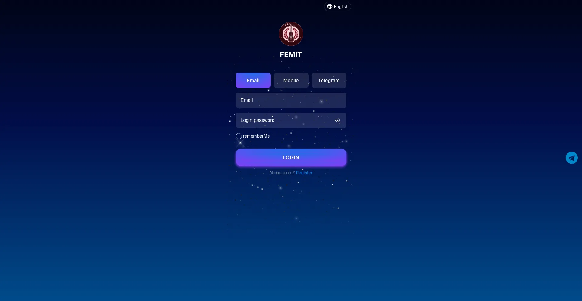 Website screenshot of Femit.vip