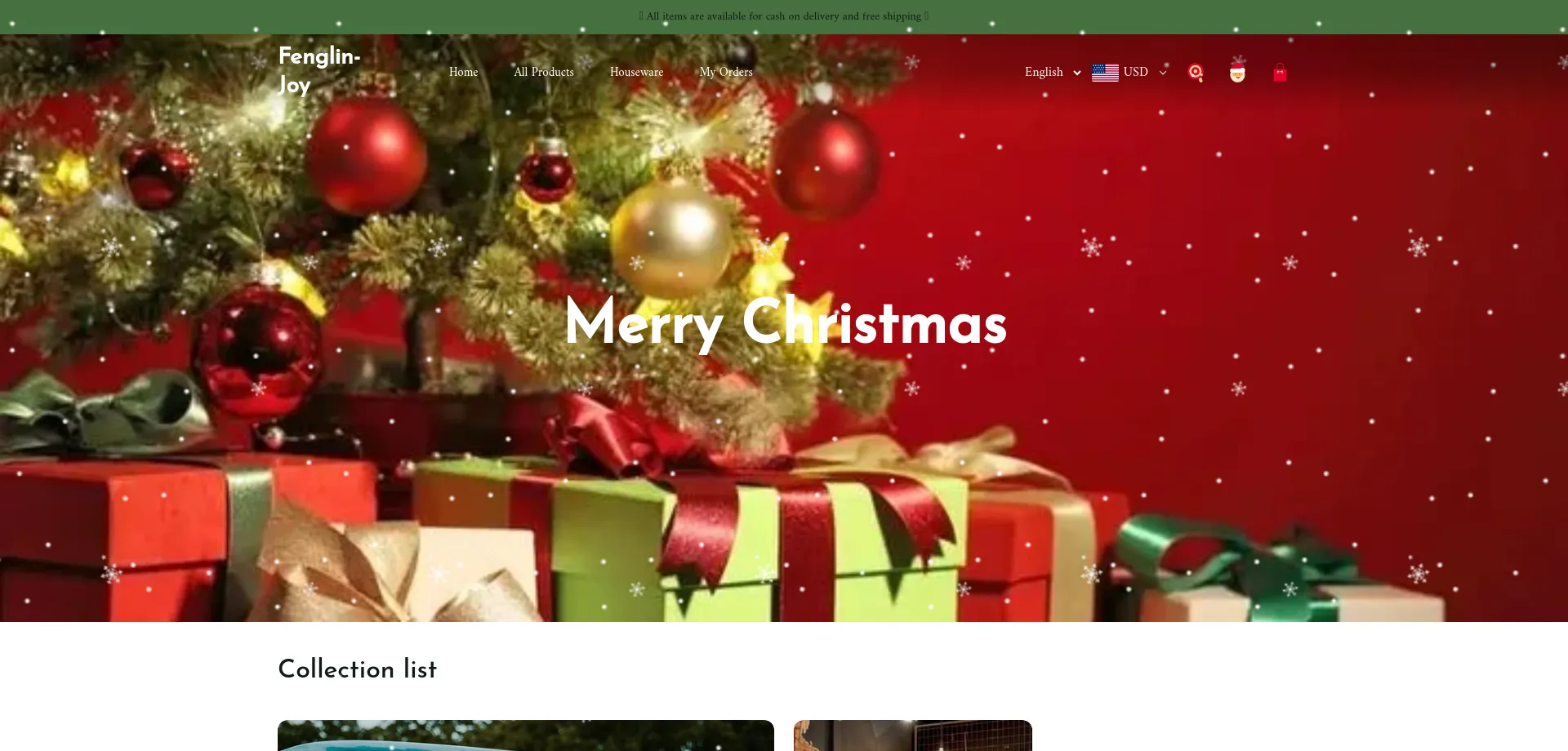 Website screenshot of Fenglin-joy.shop