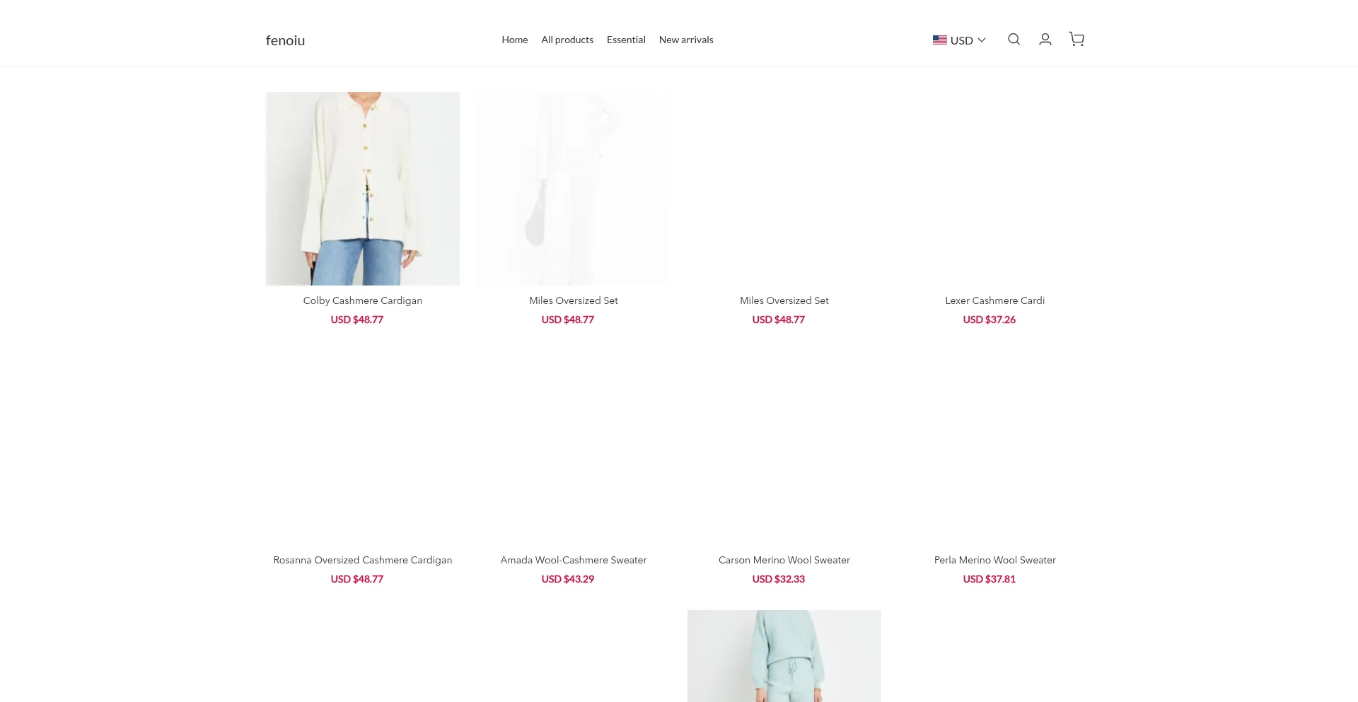 Website screenshot of Fenoiu.com