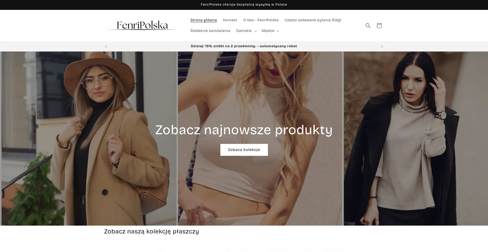 Website screenshot of Fenripolska.pl