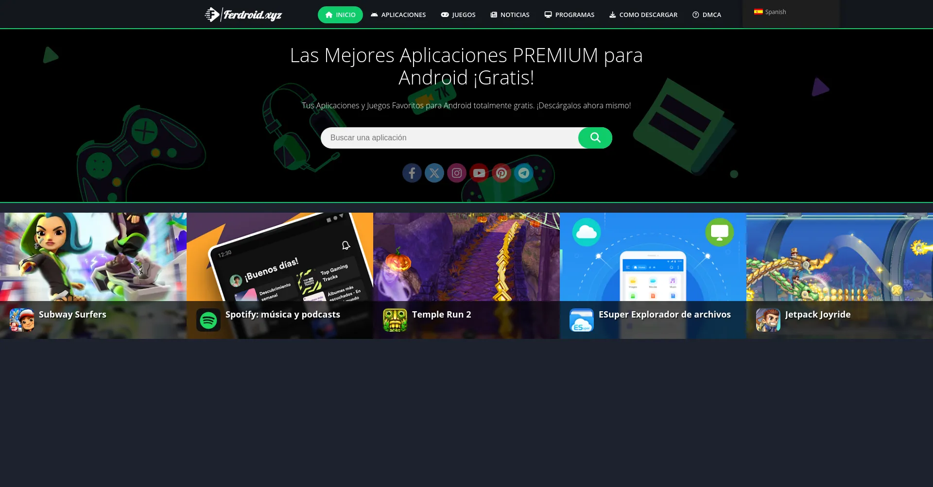 Website screenshot of Ferdroid.xyz