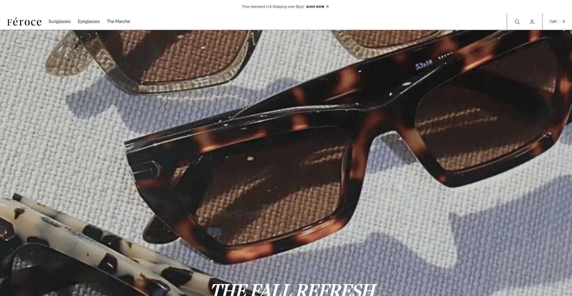 Feroceeyewear.com Screenshot