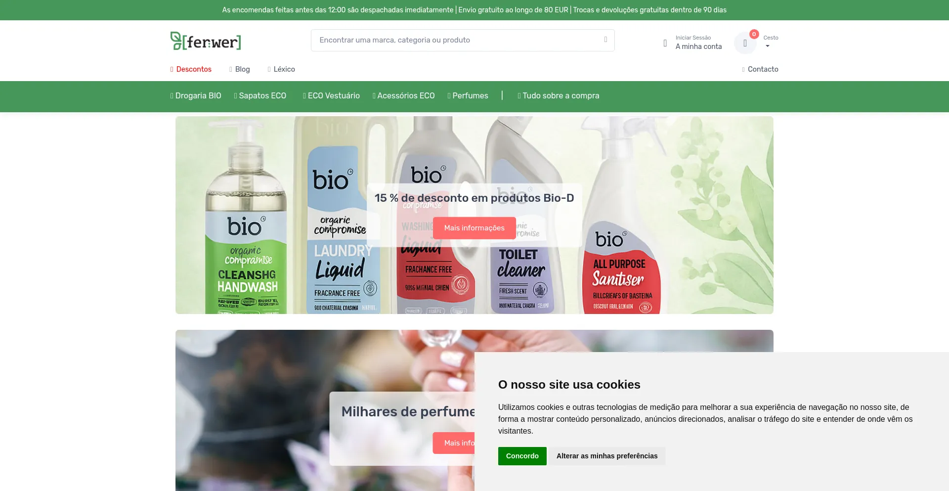 Website screenshot of Ferwer.pt