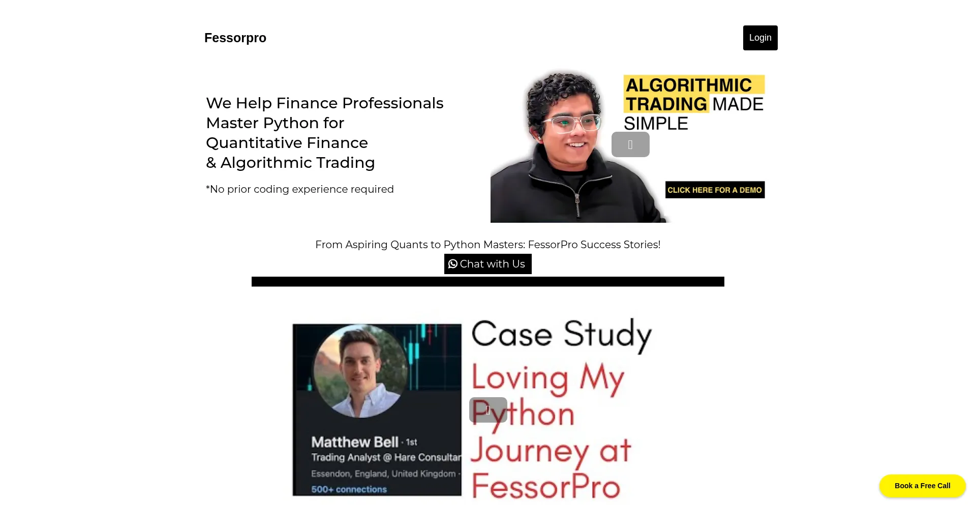 Website screenshot of Fessorpro.com