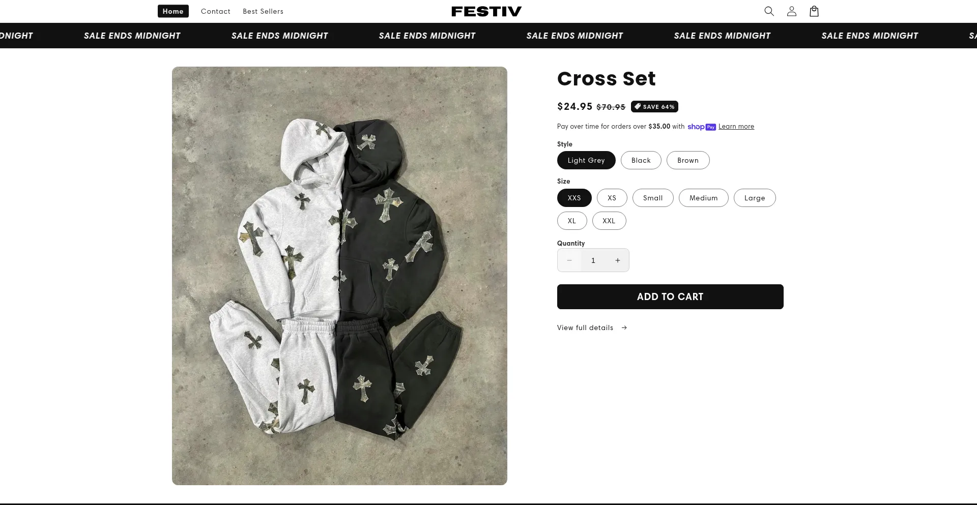 Website screenshot of Festivofficial.store
