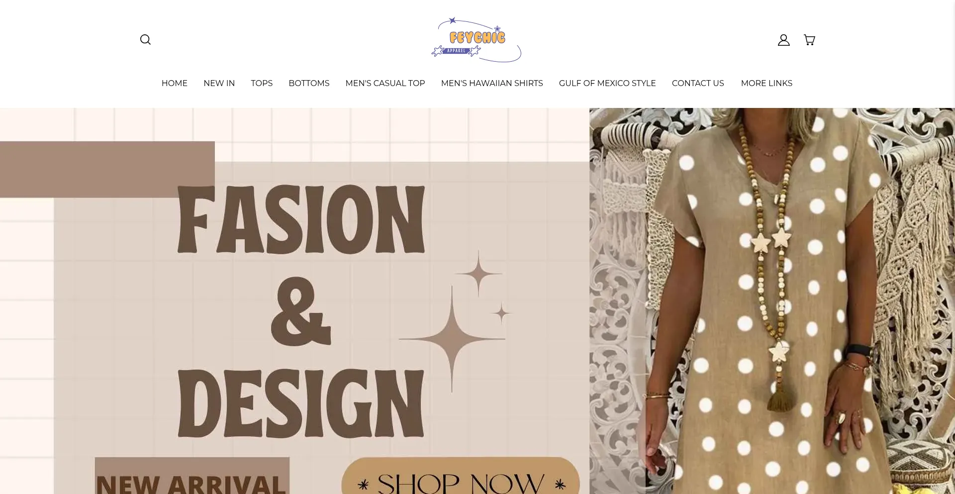 Website screenshot of Feychic.com