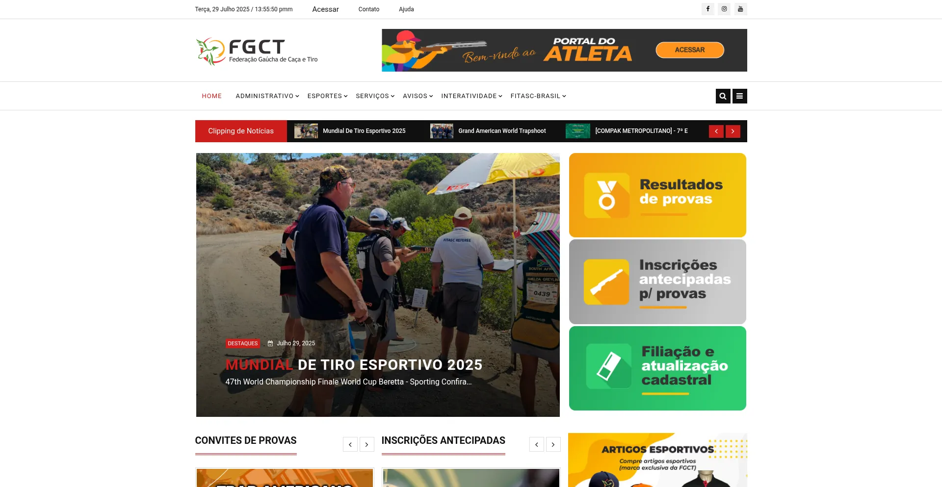 Website screenshot of Fgct.com.br