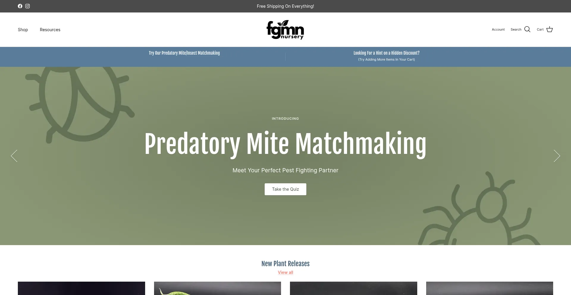 Website screenshot of Fgmnnursery.com