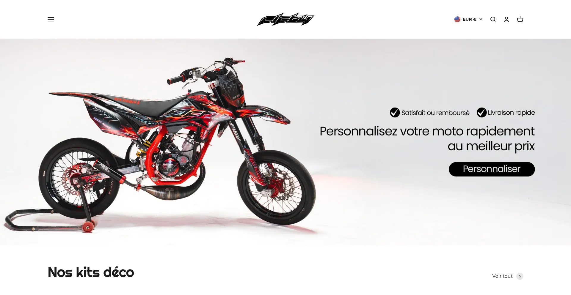 Website screenshot of Fifty50cc.com