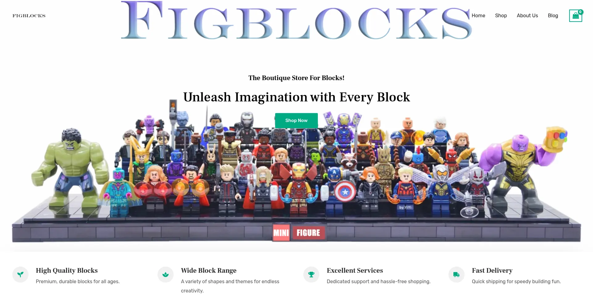 Website screenshot of Figblocks.com