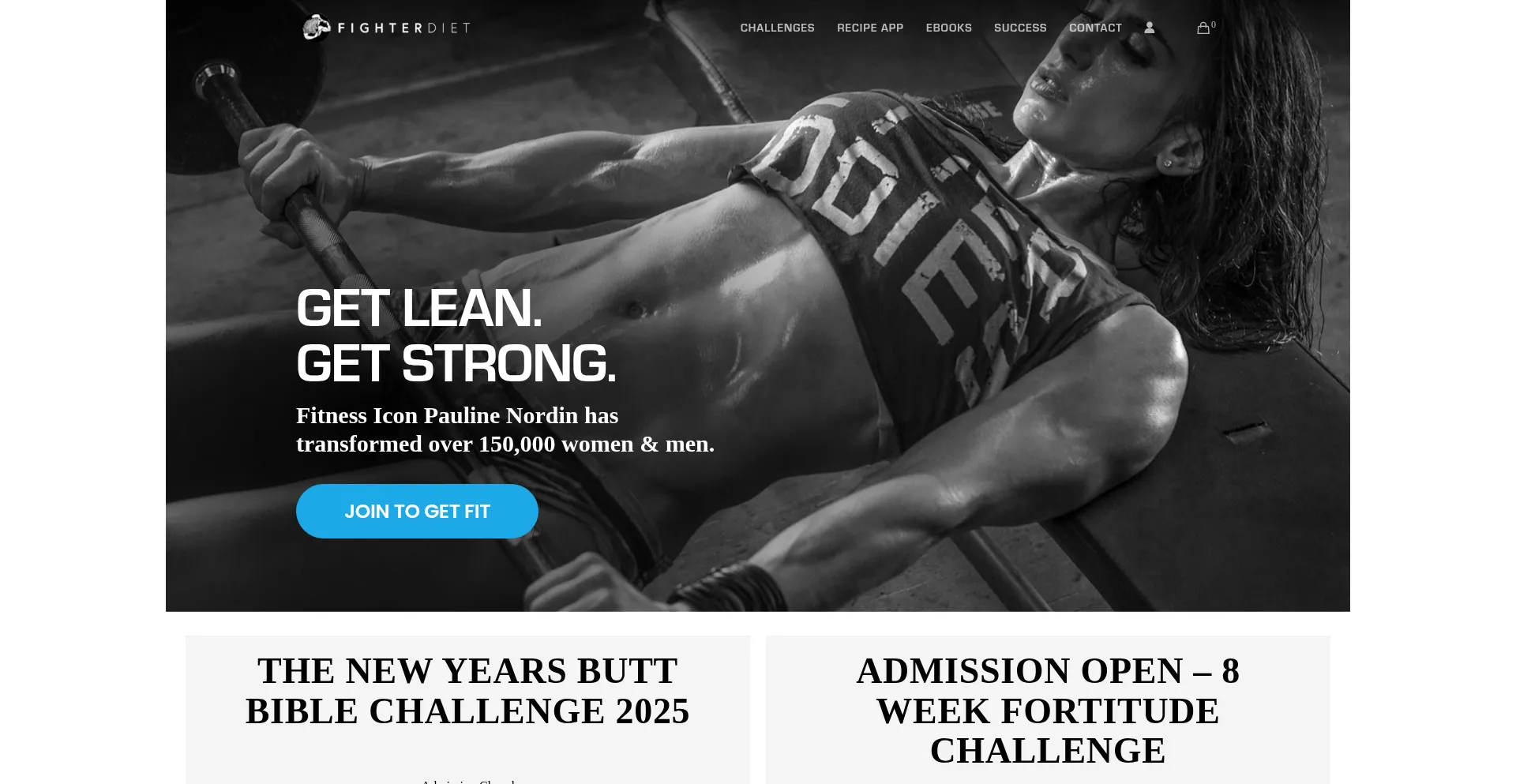 Fighterdiet.com Screenshot